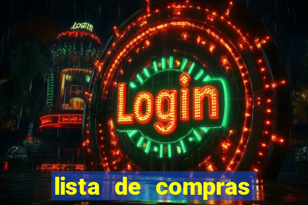 lista de compras para 2 pessoas